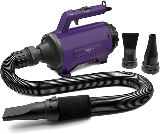 Dog Dryer High Velocity Pet Dog Grooming Force Hair Dryer/Blower | High velocity force blower dryer for professional dog pet grooming, purple sherbao SMD-06P