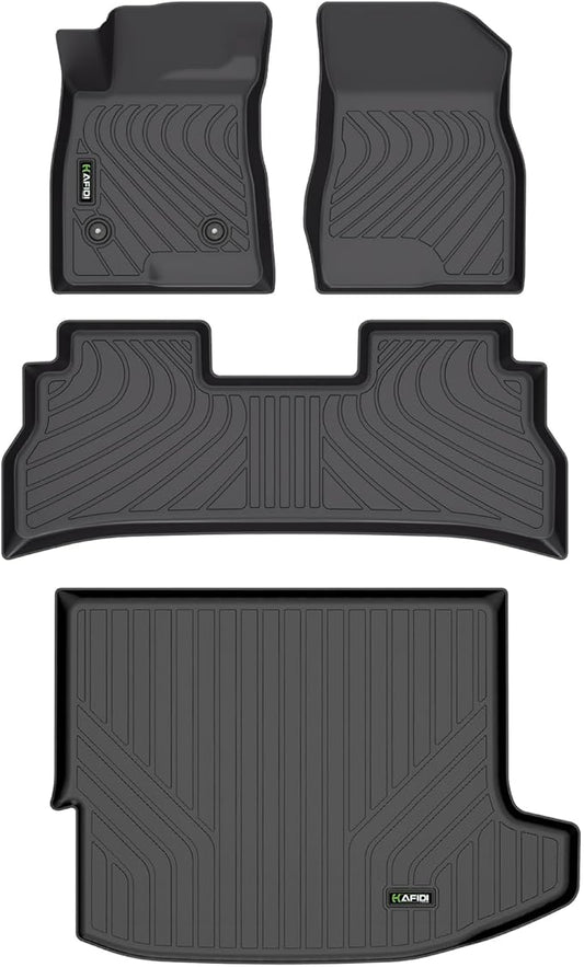 HAFIDI® Floor Mats & Cargo Liner Set Fit for Chevy Trax & Buick Envista 2024 2025 2026 All Weather Protection TPE Anti-Slip Automotive Full Set Floor Liners Custom Trax Accessories - Black