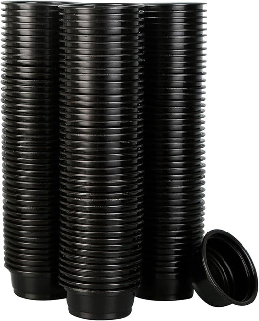 Plastic Gecko Feeding Cups, 0.5 oz Small Terrarium Bowls Reptiles Food Water Feeder Ledge Cups for Lizars,Bearded Dragon,Snake,Frogs (100Pack Black)