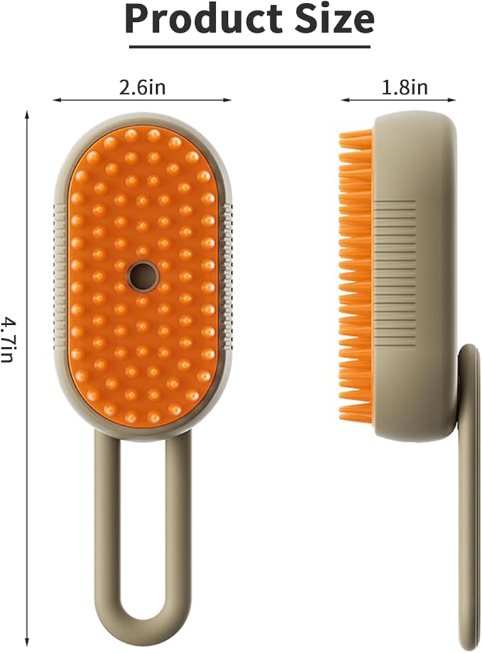 Marchul 3-in-1 Self-Cleaning Steam Grooming Brush - Removes Loose Undercoat for Long & Short Haired Cats, Kittens