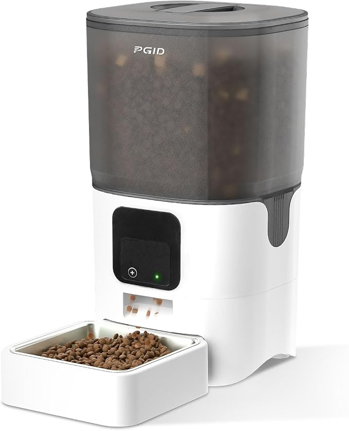 Automatic Cat Feeder 6L,Timed Cat Feeders for Dry Food, 2.4G WiFi Pet Feeder with APP Control for Remote Feeding,Automatic Dog Food Dispenser with Alexa,1-10 Meals Per Day for Dog
