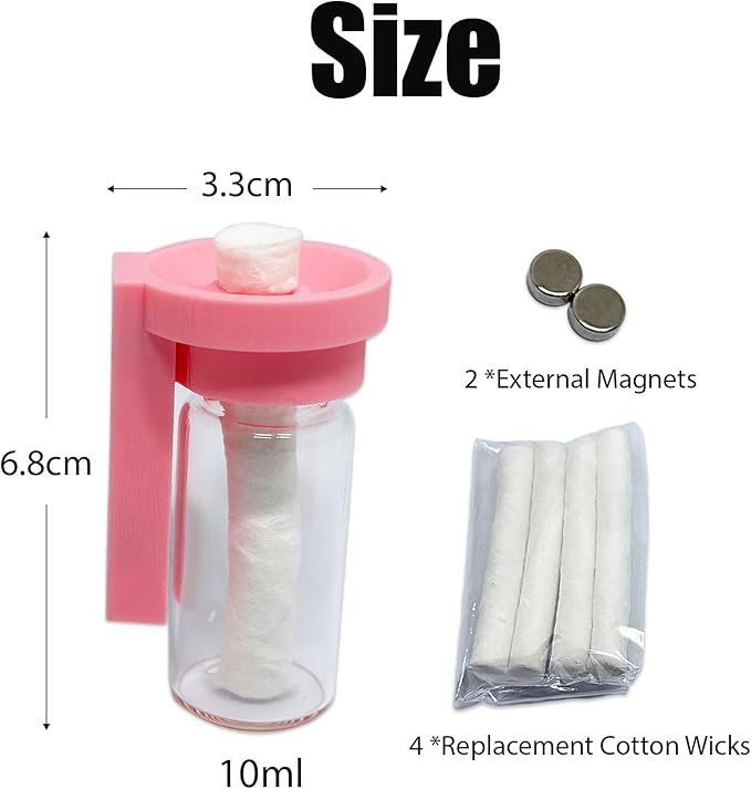 Jumping Spider Water Dispenser, Magnetic Hanging Feeder,Suitable for Jumping Spiders,Tarantulas, Praying Mantises,Arboreal Animals, and Other Small Animal Enclosure Accessories (Pink, 10ML)
