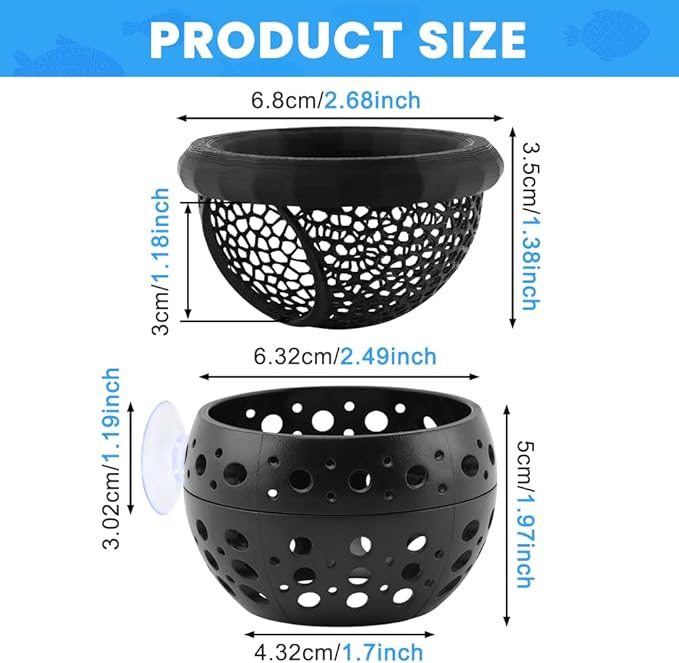 2pcs Floating Bettas Hide & Shrimp Cave Fhiny Bettas Tunnel Aquarium Fish Hideout Shrimp Cave Aquarium Decor for Small Fish(Color:Black)