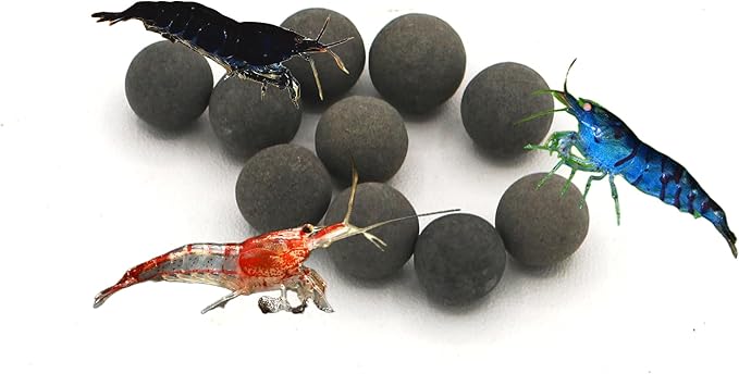 Awesome Industries Betta & Shrimp Tourmaline Mineral Balls Aquarium Water Conditioner Over 30 Elements Improves Water Quality, pH Balance, Health, Color & Breeding (10 Pack Regular)