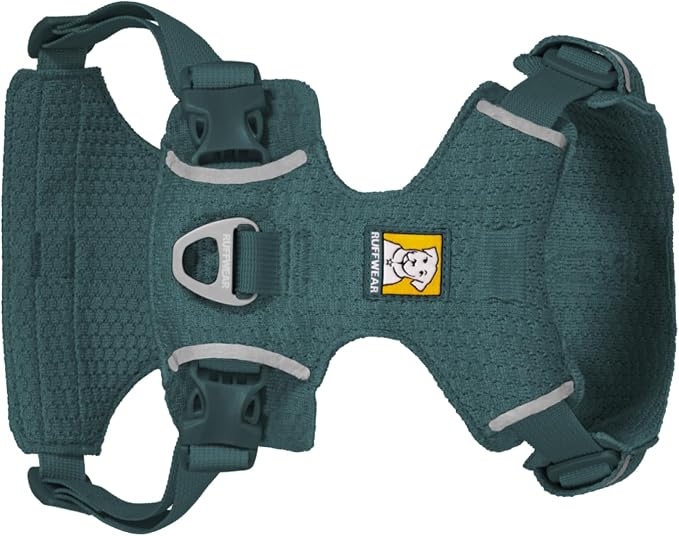 Ruffwear, Front Range Flex Dog Harness, Engineered Knit Construction for Ultimate Fit and Mobility, Lightweight Flexible Everyday Harness with Dual Leash Clips, Deep Teal, X-Small