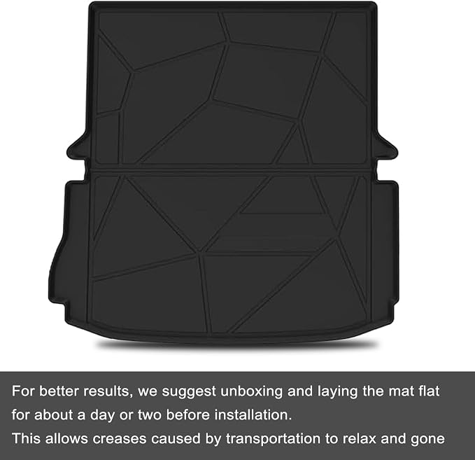 KUST Trunk Cargo Mat for 2011-2019 Ford Explorer, Rear Cargo Trunk Liner for Explorer Accessories All Weather Protection TPE Rubber Raised Edge