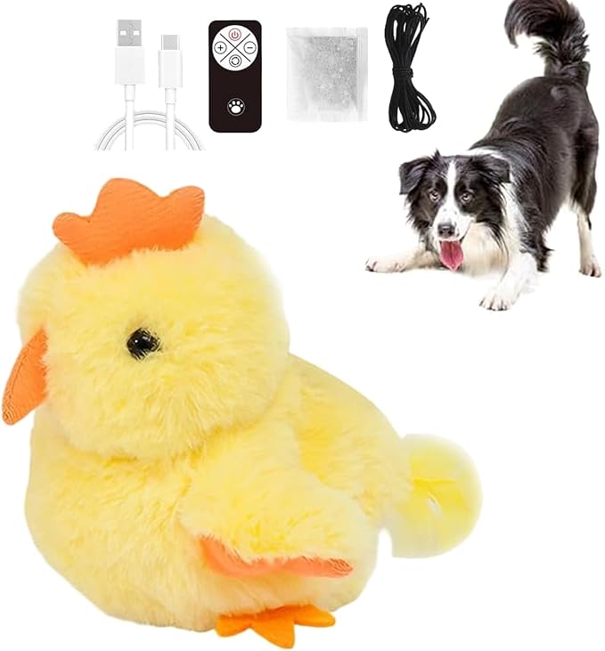 Flying Bat Dog Toy, 2026 New Flying Bat Toy for Dogs, Flapping Wings Interactive Pet Toy with Chirping Engages Cats and Dogs, Detachable USB Rechargeable, Hanging and Ground Play ，Chick：1PCS