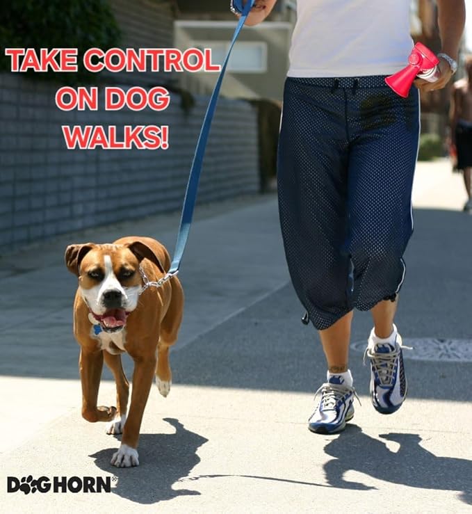 DogHorn XL (2 PK) - Air Horn for Dogs. Stop Aggressive Dogs! Scare Coyotes Bear & Wild Animals! Effective Training Tool & Outdoor Safety Alarm for Hiking Biking Camping Boating & More! (Pack of 2)