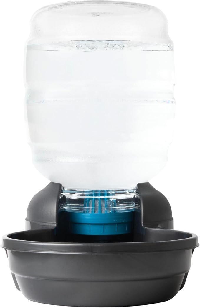 Petmate Replendish Automatic Dog Water Dispenser Gravity Pet Waterer with Microban Protection Base, 100% BPA Free - 4 Gallon, Wide Mouth Bowl, with 2 Extra Filters
