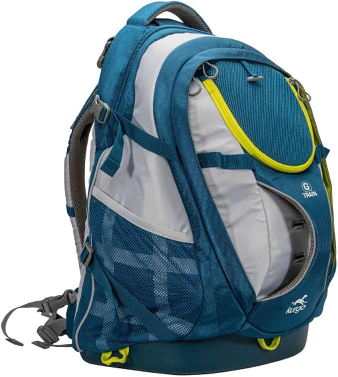 Kurgo G-Train Pet Carrier Backpack, Ink Blue | Cat & Dog Daypack for Outdoors & Travel, Waterproof Bottom, Ventilated Mesh Panels, Storage Pockets, For Pets up to 25Lbs