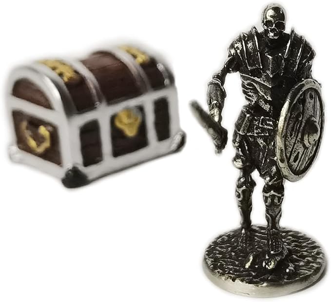 Aquarium Fish Tank Decorations, Decor Accessories Set for Glofish/Betta Fish Bowl, Small Landscape Ornaments for Guppy Fishtank, Figurines of Undead Pirates at the Bottom of the Caribbean, Cupronickel