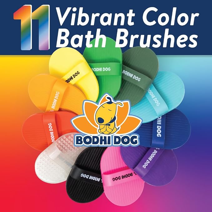 Bodhi Dog Shampoo Brush - Pet Grooming & Bath Supplies for Dogs and Cats - Bath Brush for Long & Short Hair - Premium Scrubber for Shower, Showerhead, Sprayer & Bathing (Two Pack, Pink)