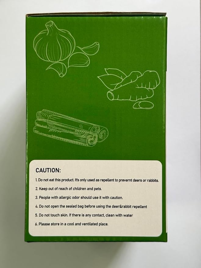 24 Pack Deer & Rabbit Repellent Balls for Outdoor Use, Long-Lasting Scent Deterrent, Helps Protect Plants, Garden, Lawn & Yard from Browsing Animals