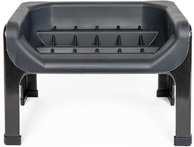 The Fluff Trough Elevated Slow Feeder Dog Bowl - Prevents Fast Eaters from Binging & Choking on Food, Minimizes Neck Strain, Suitable for Flat-Faced Pets, Vet Recommended, Dishwasher Safe, Black