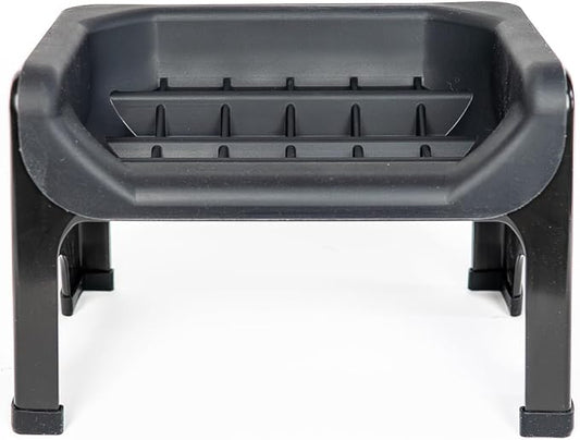 The Fluff Trough Elevated Slow Feeder Dog Bowl - Prevents Fast Eaters from Binging & Choking on Food, Minimizes Neck Strain, Suitable for Flat-Faced Pets, Vet Recommended, Dishwasher Safe, Black
