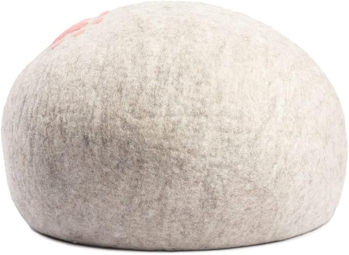 Luxurious Merino Wool Cat Cave - Foldable Hideaway Pod for Indoor Cats - Premium Felt Kitten Pet Enclosure - Covered Cat House for Ultimate Cozy Comfort by Woolygon (Paw)