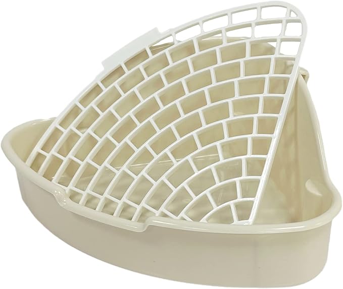 2Pcs Small Animal Corner Litter Box, Cage Potty Trainer for Hamster, Rabbit, Guinea Pig, Ferret, Gerbil, Chinchilla (2)