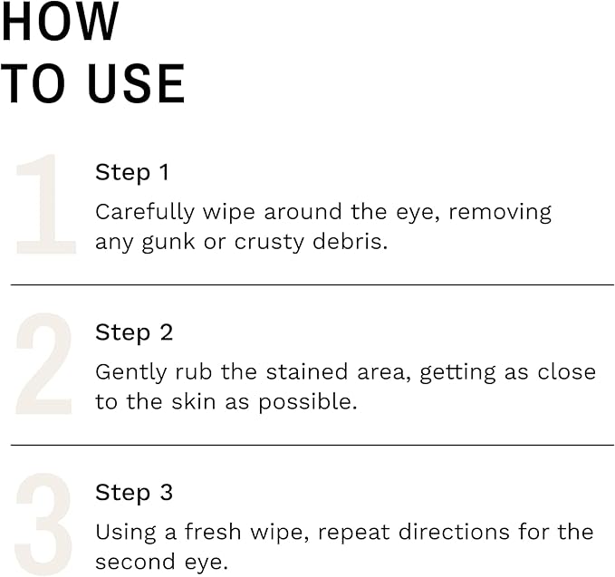 Eye Envy Tear Stain Wipes for Dogs. Textured to Gently Clean. Presoaked in Natural Formula. Recommended by AKC Breeders, Professional Groomers. Cleans Staining. USA Made. 60 Wipes
