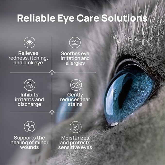 HICC PET Dog Eye Gel, Vet-Trusted Dog Eye Infection Treatment, Cat Eye Drops Wash, Soothes Irritation, Moisturizes Dry Eyes, Pet Eye Drops Ointment Alternative for Dogs, Cats, Horses. 4 fl oz