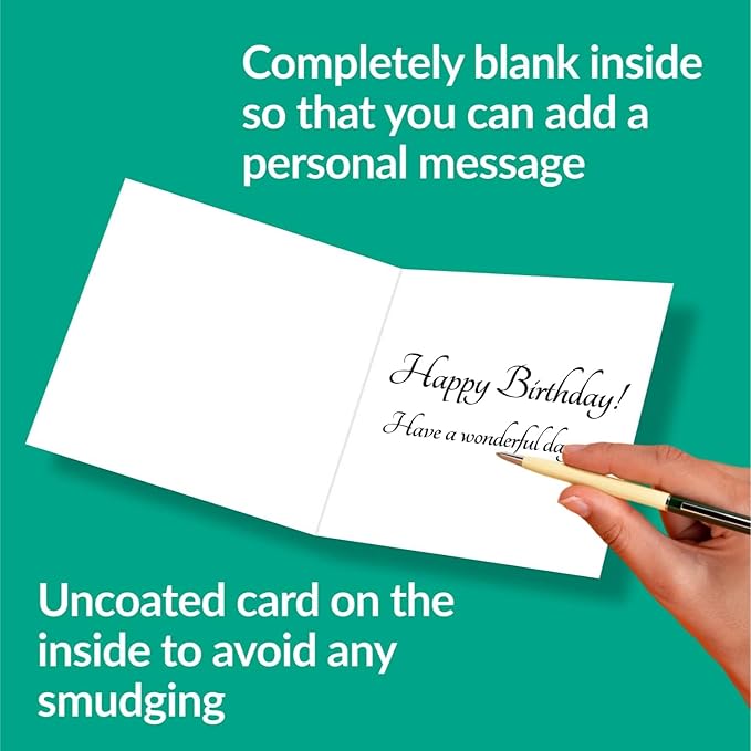 Budgie Birthday Card - Beautiful Green and Yellow Budgerigar Design - Budgie Happy Birthday Card For Men, For Women, For Bird Lovers