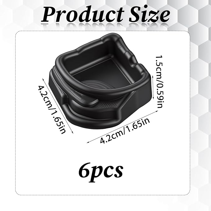 6 Pcs Spider Micro Water Bowl, Mini Resin Dish Tiny Bowl Enclosure Accessories for Tarantula, Spider, Hermit Crab, Millipede, Tiny Reptile (1.65" D, 0.59" H)