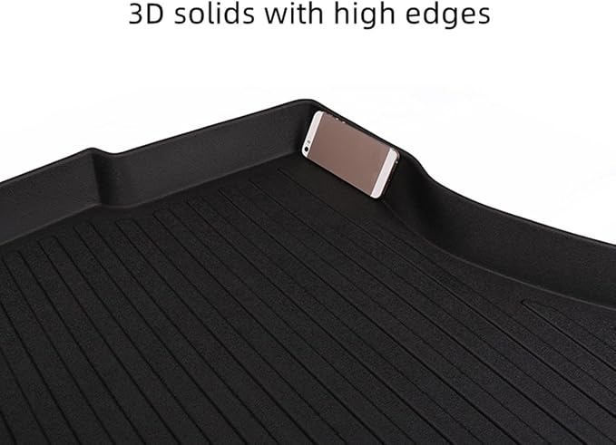 Yakitoko All Weather Cargo Liners for 2018-2024 Chevrolet Equinox and GMC Terrain Standard Cargo Mats Trunk Mat TPE Black