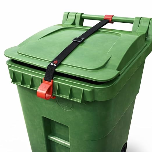 Trash Can Lock for Animals Raccoon Proof Garbage Can Lock, Keeps Raccoons & Animals Out of Trash Bins, Heavy Duty Outdoor Lid Lock System