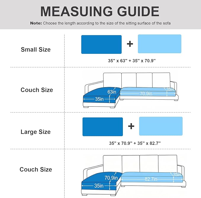 FUANGUI 2 Pack Waterproof Couch Cover for Dogs for Sectional Sofa | Washable Pet Couch Covers for Pets, Non Slip 2 PCS L Shaped Sofa Slipcover, Sofa Covers for 3 Cushion Couch Sofa Pet Friendly