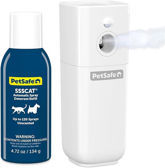 PetSafe SSSCAT Motion Activated Automatic Spray Pet Deterrent for Cats and Dogs, Improved Design