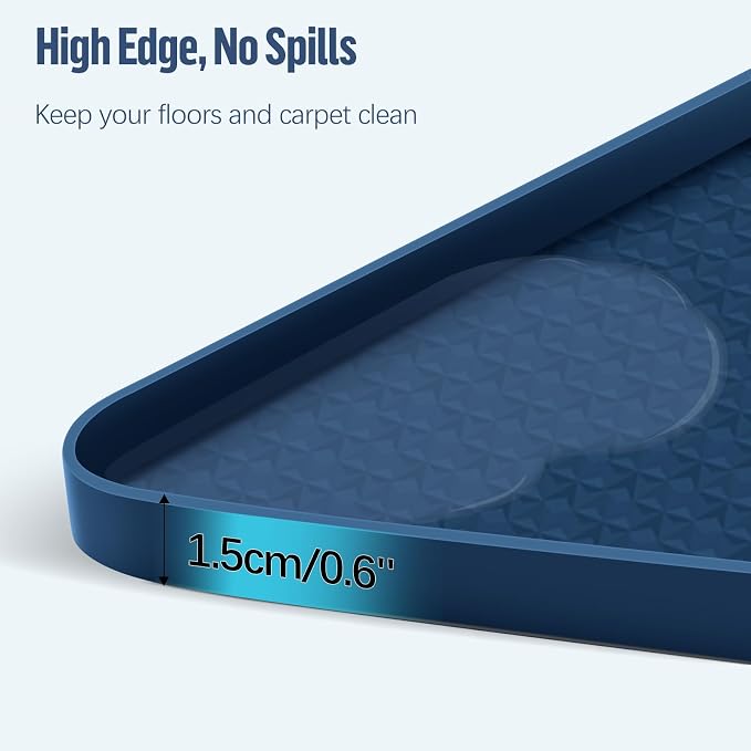 Pee Pad Holder for Dogs 51''x25.6'' Silicone Puppy Pee Pad Tray, Blue | Extra Large Dog Potty Tray Leak-Proof, High Edge, No Spill Training Pads for Floor Protection, No Pee Pads