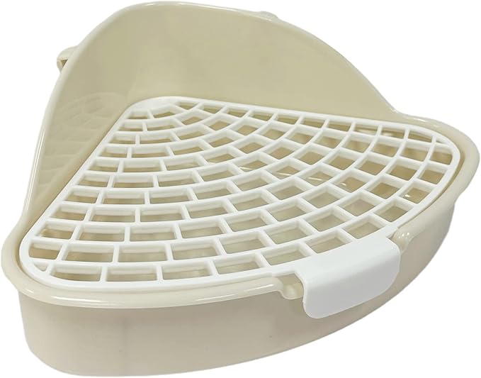 2Pcs Small Animal Corner Litter Box, Cage Potty Trainer for Hamster, Rabbit, Guinea Pig, Ferret, Gerbil, Chinchilla (2)