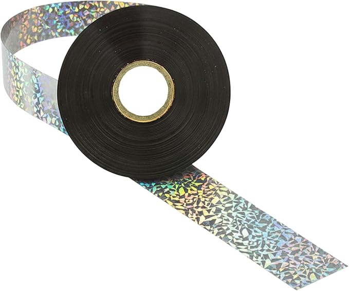 500 Ft Reflective Holographic Bird Tape – Visual and Sound Reflective Ribbon for Outdoor Use in Gardens, Orchards, Vineyards, Trees, and Boats