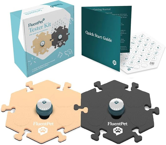Speak Up! Tester Kit - Set of 2 Dog Talking Buttons with Pre-Installed Batteries & 2 HexTiles -| Pet Buttons for Communication