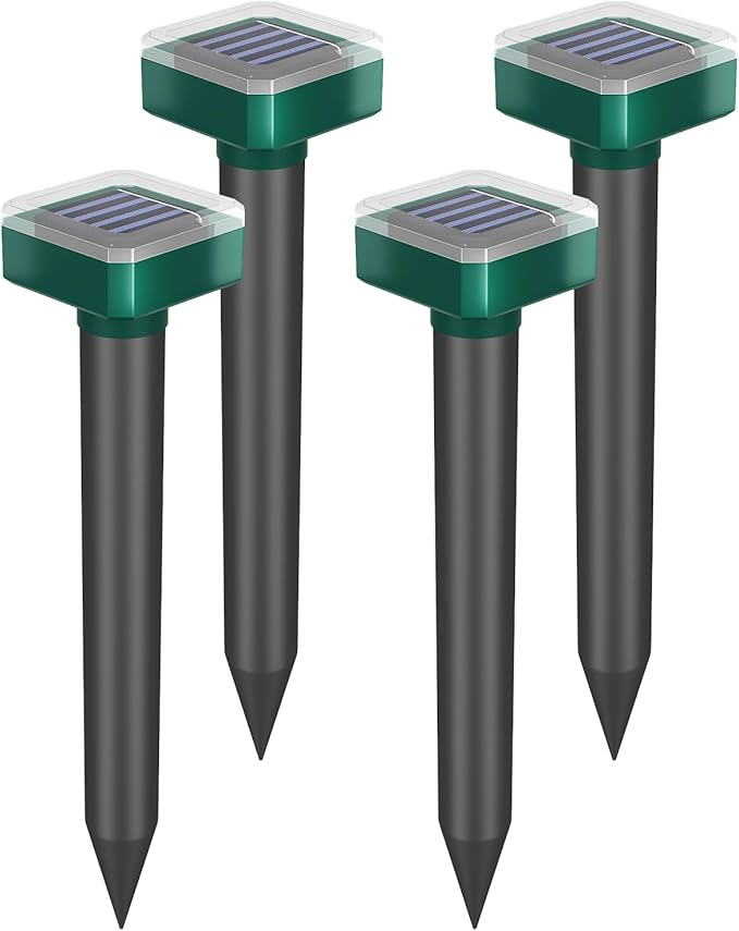 Snake Repellent for Yard & Outdoors - Solar-Powered Sonic Snake Deterrent Devices, Waterproof, Pet Safe Rattlesnake Repellent