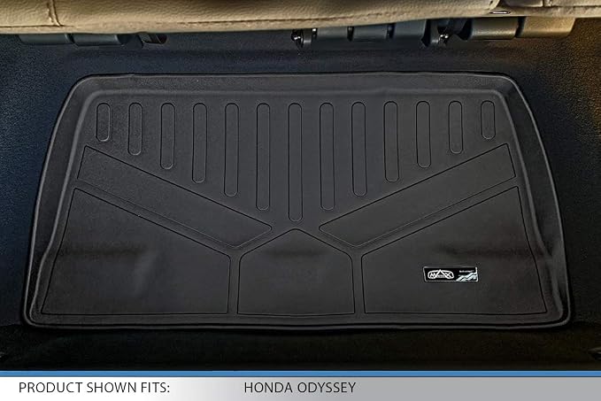 SMARTLINER Custom Fit Floor Mats 3 Rows and Cargo Liner Behind 3rd Row Set Compatible with 2018-2025 Honda Odyssey