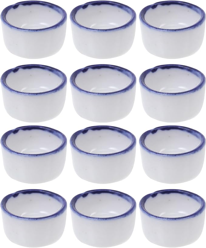 12pcs Small Ceramic Water Feeder Bowls and Spiders Mini Reptile Tank Water Containers Terrarium Basins for Small Pets