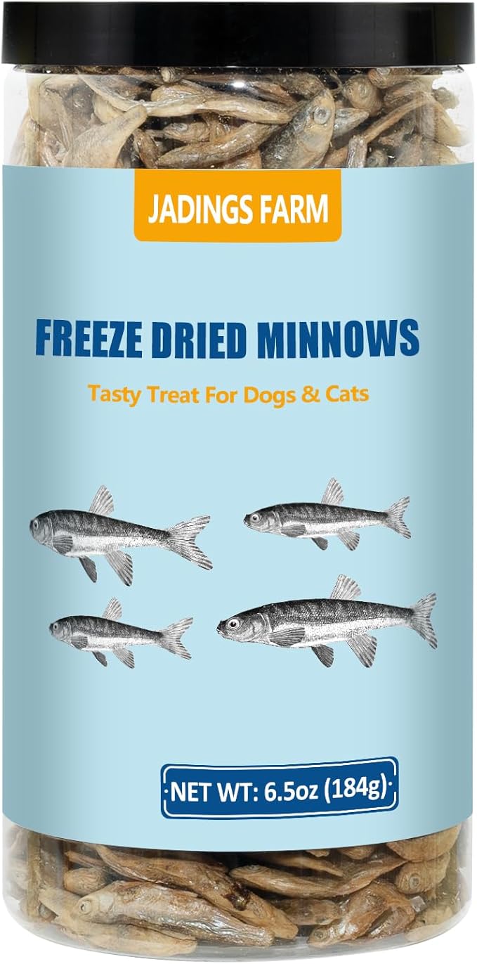 Freeze Dried Minnows Cat & Dog Treats, 6.5 oz, Single Ingredient, Grain Free, All Life Stages