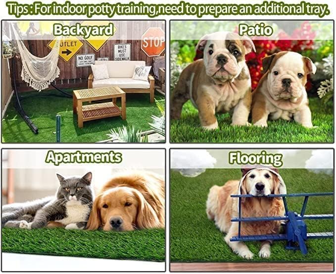 Dog Grass Pad,51.1x31.8In Fake Grass for Dogs,Artificial Grass for Dogs Potty Pee Pad Training Indoor Outdoor