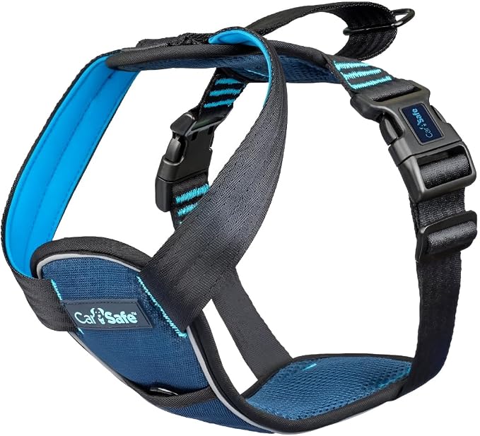 CarSafe Crash Tested Dog Safety Harness | Size S | Crash Tested to 32Kg/70lbs, Safely Secure Dog in the Car, Comfortable and Padded Design, for Toy, Small, Medium & Large Dogs
