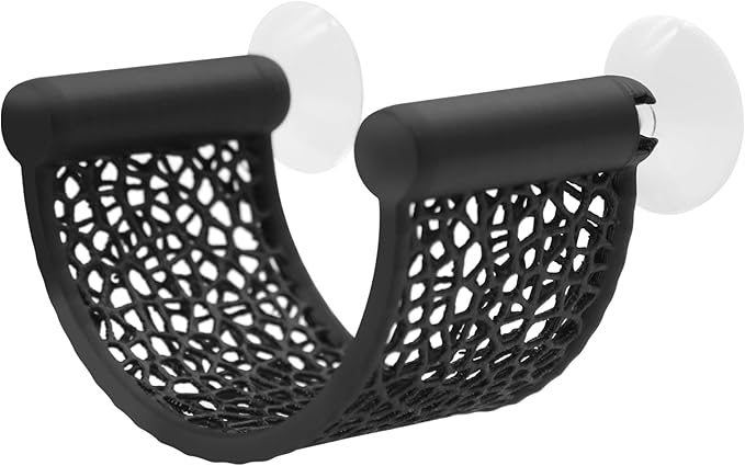Betta Fish Hammock, U-Shaped Floating Fish Resting Spot with Suction Cup, Aquarium Decor for Small Tank, Tabletop Aquarium Accessories for Betta, Shrimp (Black)