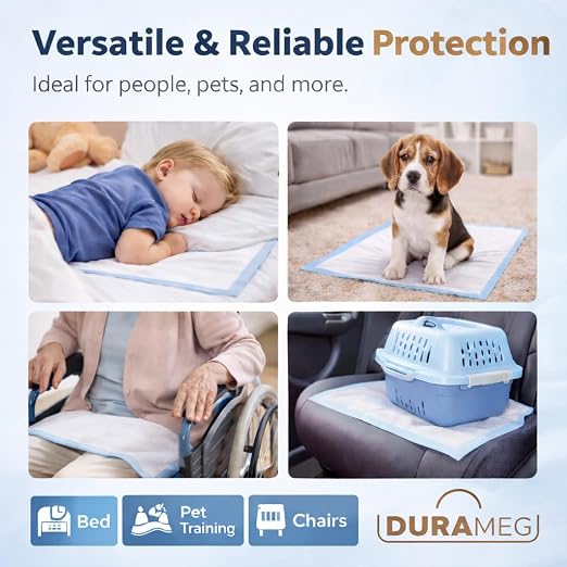 Chucks Disposable Underpads 17x24 300 Count Bed Pads Incontinence Chux Pads | Moderate Absorbency, Waterproof Leakproof, Mattress & Furniture Protection, Adults & Elderly, Puppy Training Pads, Chairs