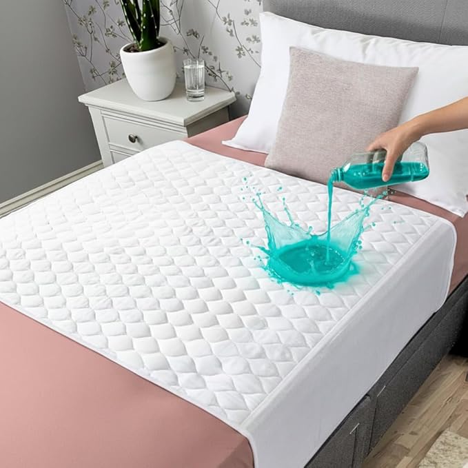 Hygge Sheets®️ Organic Washable Incontinence Bed Pads with Tucks | 100% Waterproof Reusable Mattress Protector Underpads with Tucks - Rayon derived from Bamboo – 5 Layers of Protection - Twin