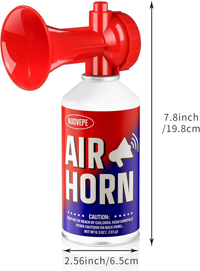 Air Horns for Safety 8.3oz, Boat Horn Marine Coast Guard Approved(120 dB), Air Horn for Dogs, Airhorn for Bears, Airhorns Loud (1 Pack)