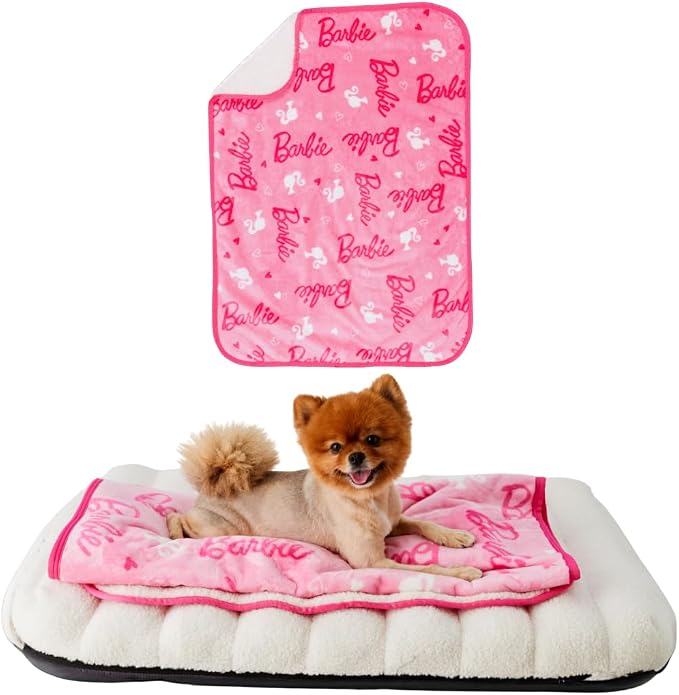 Barbie Waterproof Dog Bed Cover, Large 30x40 Pet Blanket for Furniture Bed Couch Sofa, (Officially Licensed) by Franco