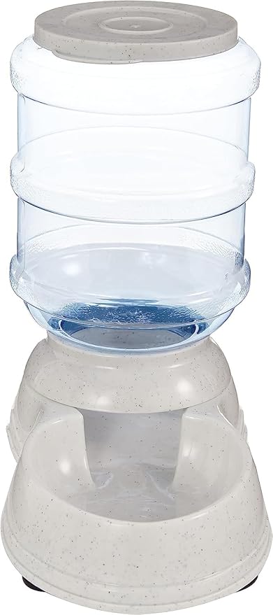 Amazon Basics Gravity Pet Food Feeder for Dogs and Cats, Easy to Clean, Easy to Fill, Removable Lid, 152fl.oz Capacity, Small