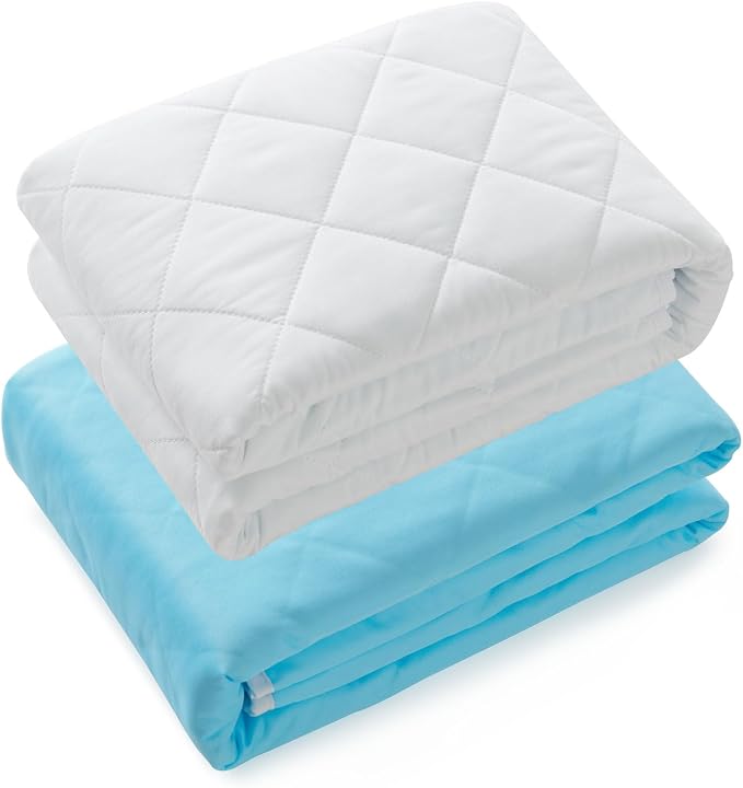 34"x52" Washable Waterproof Bed Pads, 2 Pack, Incontinence Bed Pads | KANECH Mattress Protector, Washable Pee Pads for Adults, Kids, Elderly and Dogs, Hold 8 Cups, Non-Slip & Silent