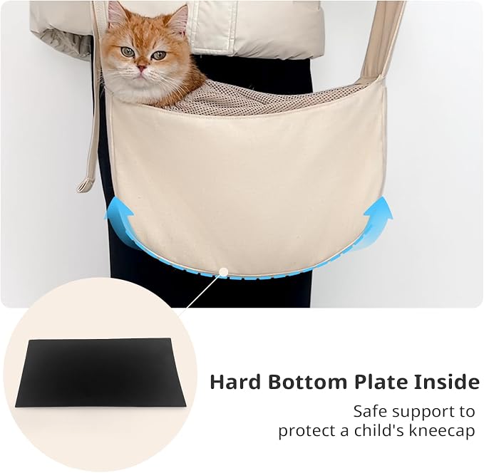 ONECUTE Dog Sling Carrier 15 lbs, Small Dog Carrier Sling for Cat & Puppies | Suitable For Carrying Pet 3-10lbs, Spacious Space So Pets Will Not Be Crowded, Adjustable Shoulder Straps And Breathable Mesh