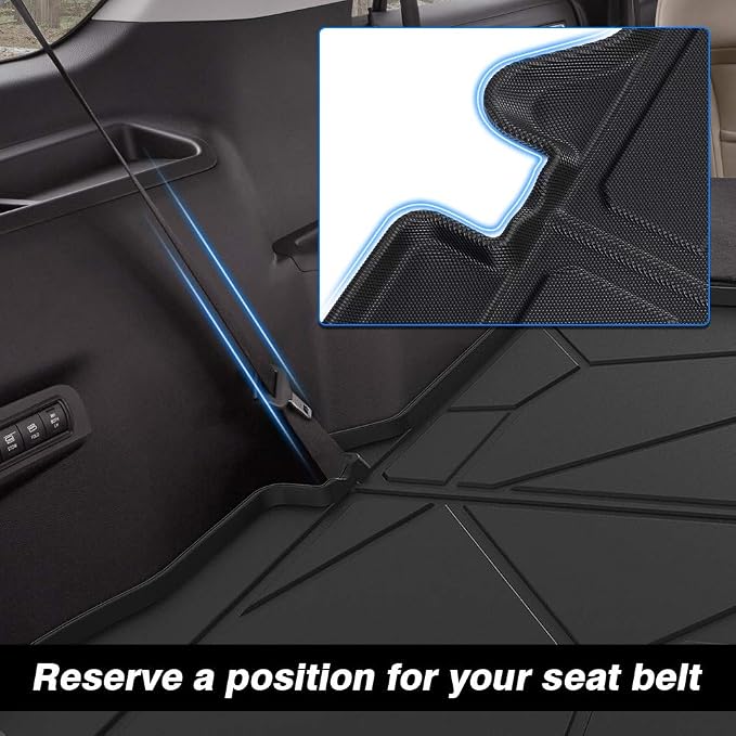 KUST Trunk Cargo Mat for 2011-2019 Ford Explorer, Rear Cargo Trunk Liner for Explorer Accessories All Weather Protection TPE Rubber Raised Edge