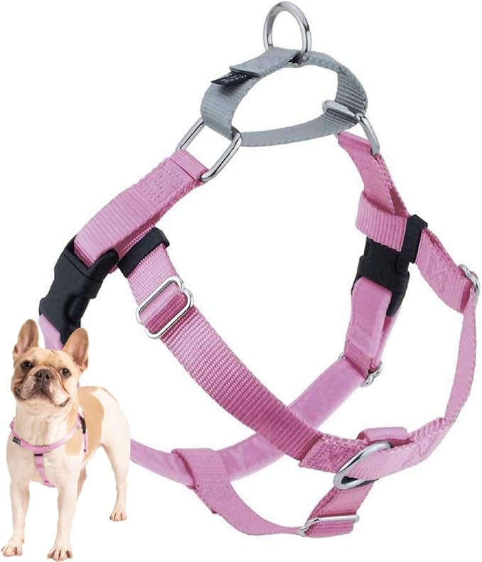 2 Hounds Design Freedom No Pull Dog Harness, 1 inch XL, Rose | Discourages Pulling, Comfortable Control Adjustable Dog Harness for Extra Large Sized Dogs, Made in USA (Leash Not Included)