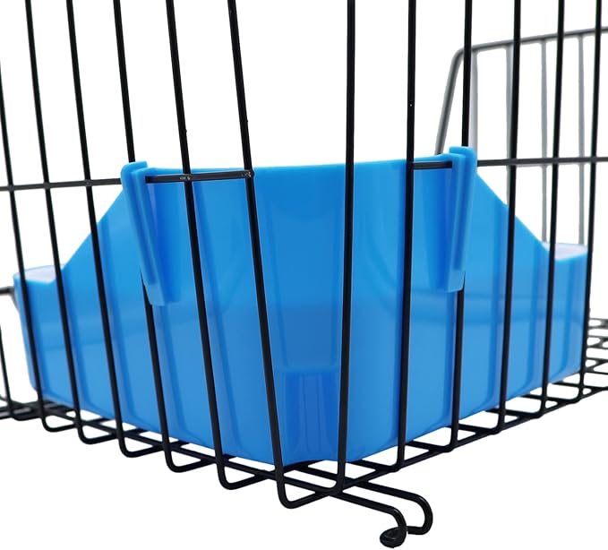 Litewoo Rabbit Litter Box Toilet Bunny Corner Litter Pan Pet Toilet Potty for Guinea Pigs Hamster Chinchilla Ferret Rabbit Small Animal (Blue)